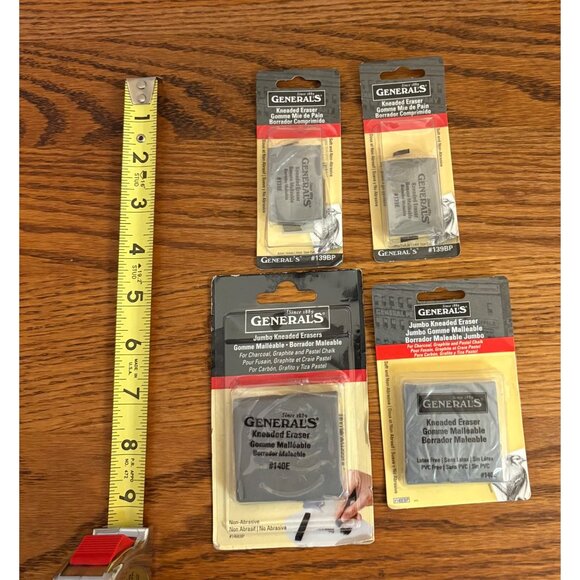 General's Jumbo & Standard Gray Kneaded Erasers Pack Of 4 For Art & Drawing - Picture 2 of 3